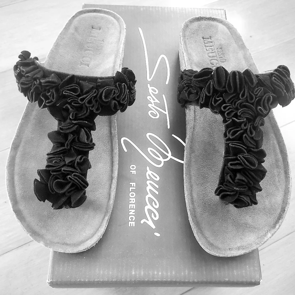 Italian Suede Sandals, 5